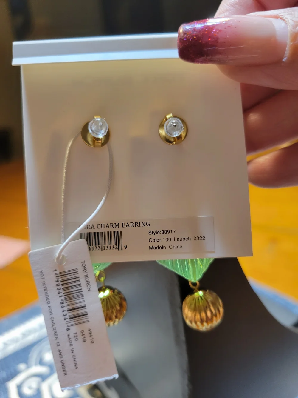 Tory Burch Gold-Tone Drop Earrings